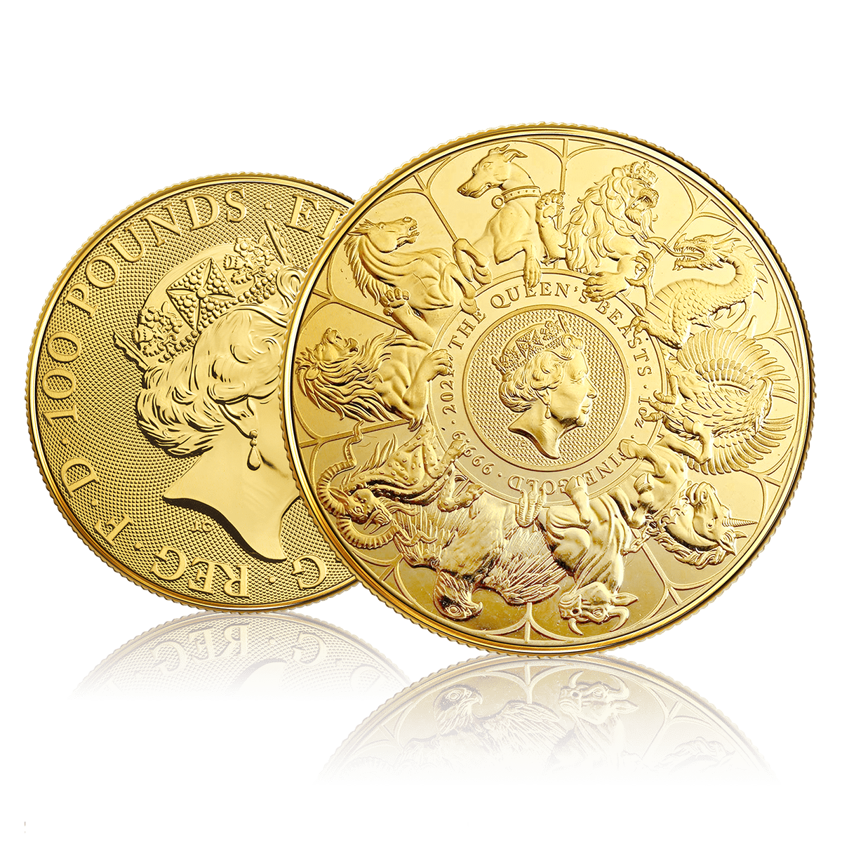 2021年 The Queen's Beasts　クイーンズビースト 2021 Queen's Beast Completer 1 oz Gold Coin - California
